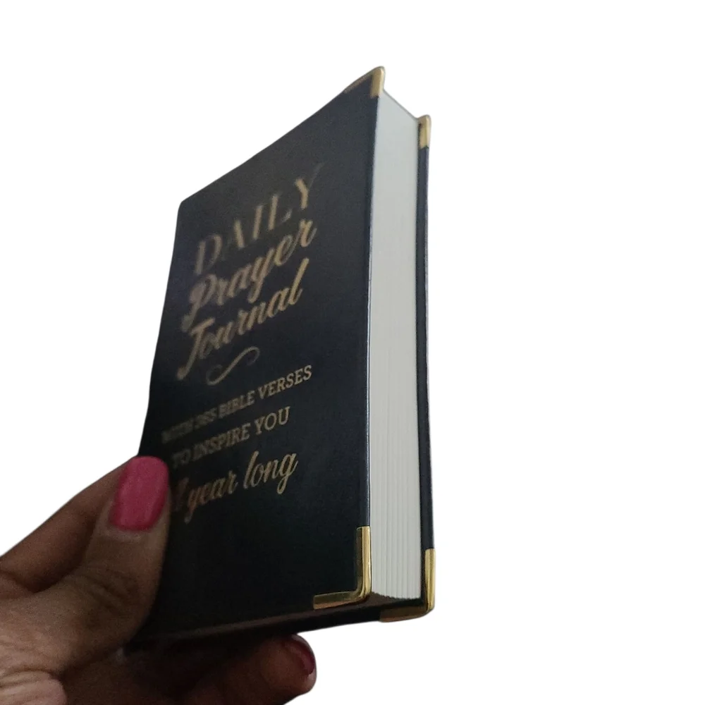 Daily Prayer Journal with Gold Text